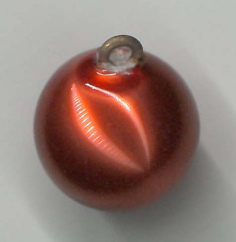 ROUND PEARL BUTTON - SIZE 14 - BURNT ORANGE